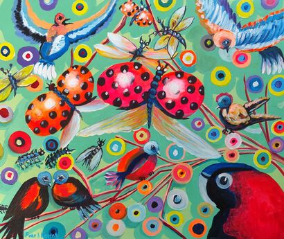 Entre insectos y aves - a Paint Artowrk by Javier Corral